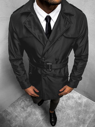 Płaszcz męski czarny OZONEE O/5624