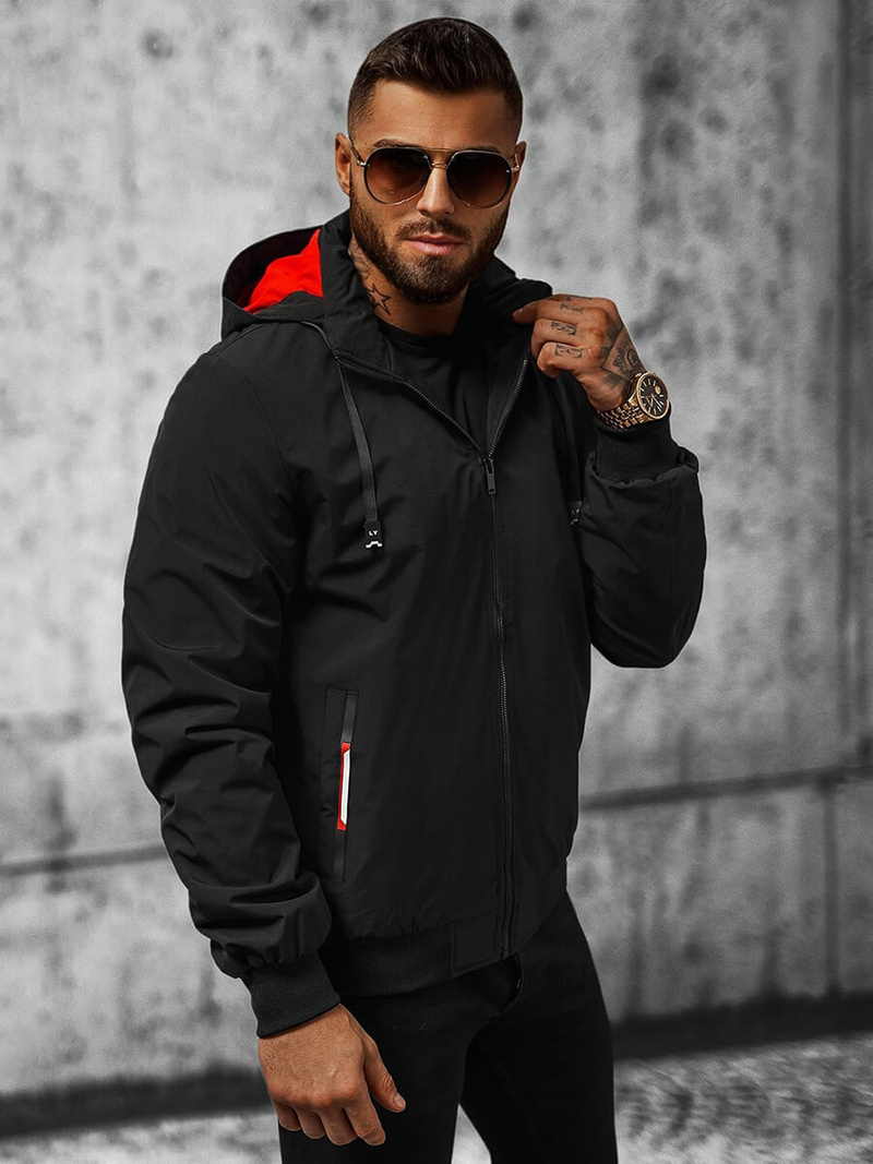 Kurtka męska czarna OZONEE JS/84M3016/392