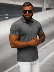 Футболка Поло чоловіча Графiтова OZONEE JS/8T80/5Z