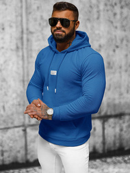 Bluza z kapturem męska niebieska OZONEE O/TB2216