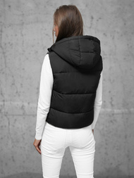 Kamizelka damska pikowana czarna OZONEE JS/16M9112/392