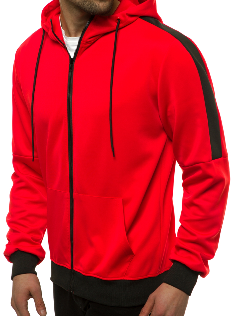 Bluza męska rozpinana czerwona OZONEE JS/99005