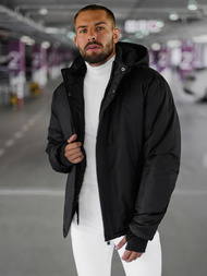 Kurtka zimowa męska czarna OZONEE JS/91M9906/392