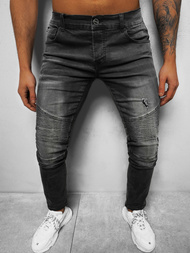 Spodnie jeansowe męskie grafitowe OZONEE NB/MP0028G