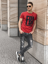 Футболка чоловіча Червона OZONEE JS/SS100730Z