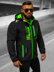 Куртка softshell чоловіча Чорно-Зелена OZONEE JS/HH026/1A