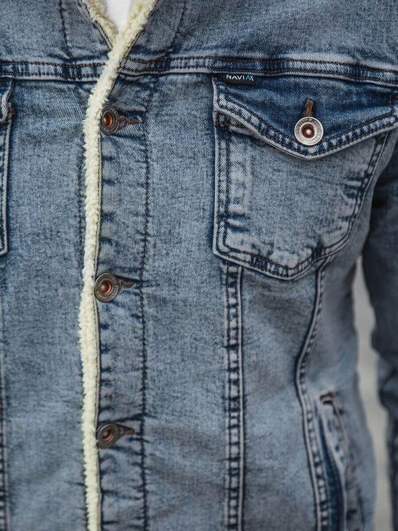 Kurtka męska jeans niebieska OZONEE BN/6629
