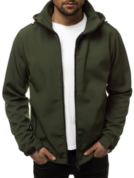 Kurtka softshell męska z kapturem zielona OZONEE JS/56008Z