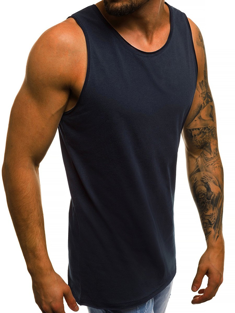 Koszulka bez rękawów męska granatowa OZONEE O/1205