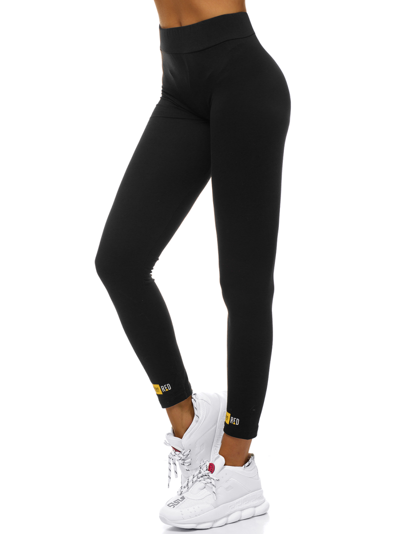 Legginsy damskie czarno-żółte OZONEE O/82330