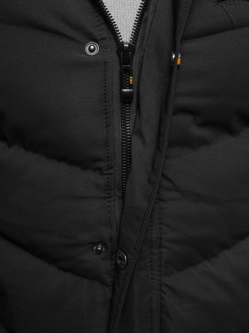 Kurtka zimowa męska pikowana czarna OZONEE JS/5M3135/392