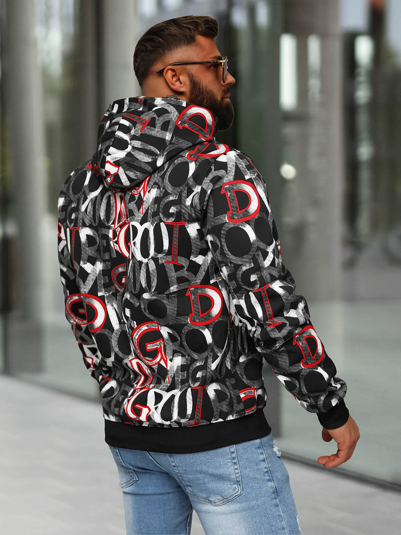 Толстовка чоловіча чорна OZONEE JS/8B1237/3