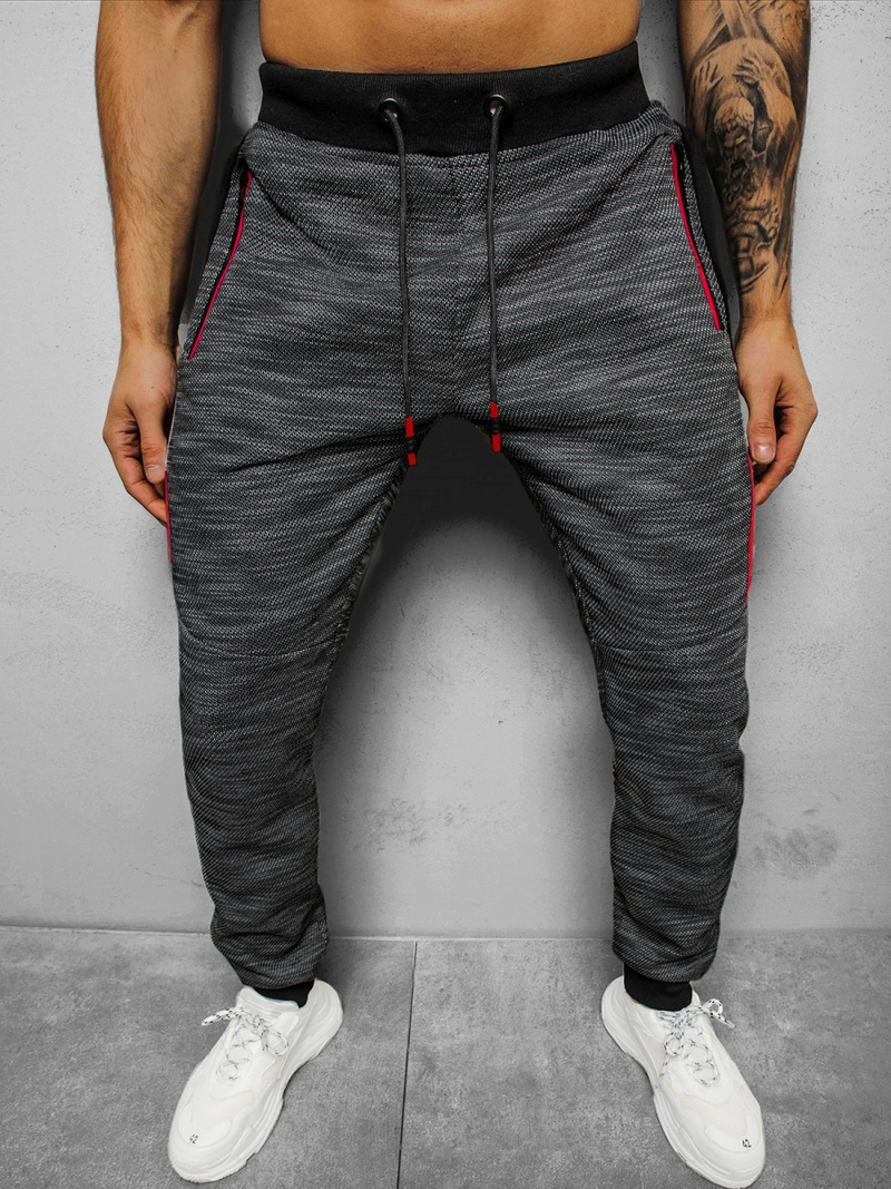 Spodnie dresowe męskie czarne OZONEE JS/K60016Z