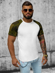 T-shirt męski biały-moro OZONEE JS/8T82/2Z