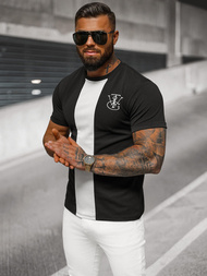 T-shirt męski czarny OZONEE O/L1184