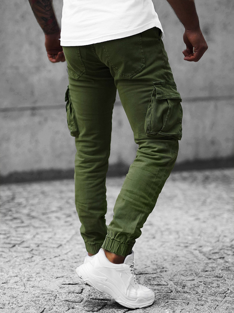 Spodnie męskie joggery zielone OZONEE NB/MP0105MV