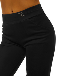 Legginsy krótkie damskie czarne OZONEE JS/1027/A1
