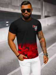 T-Shirt męski czerwony OZONEE JS/S985/18Z