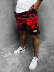 Spodenki dresowe męskie czerwone OZONEE JS/KK300150Z