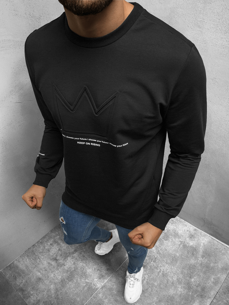 Толстовка чоловіча Чорна OZONEE B/21402018