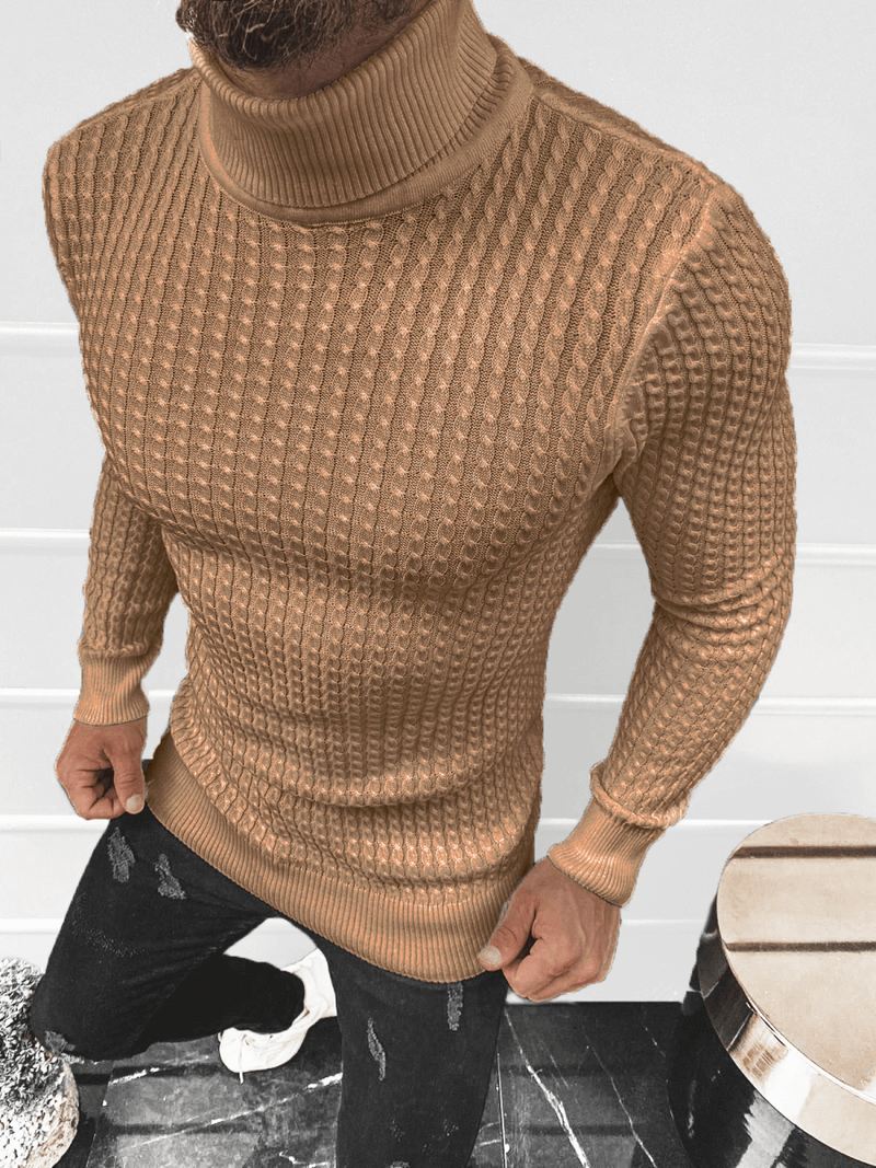 Светр чоловічій Гiрчичний OZONEE L/1539