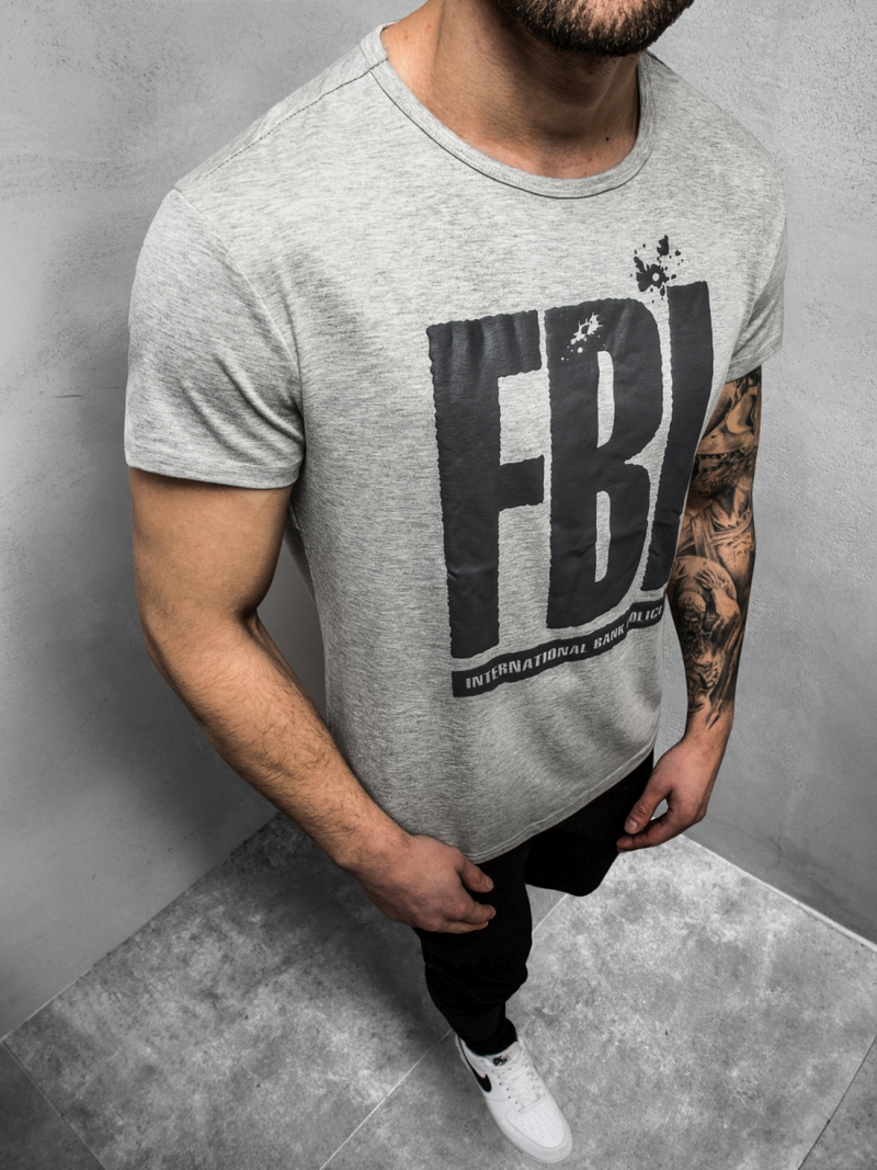 T-Shirt męski szary OZONEE JS/SS100730Z