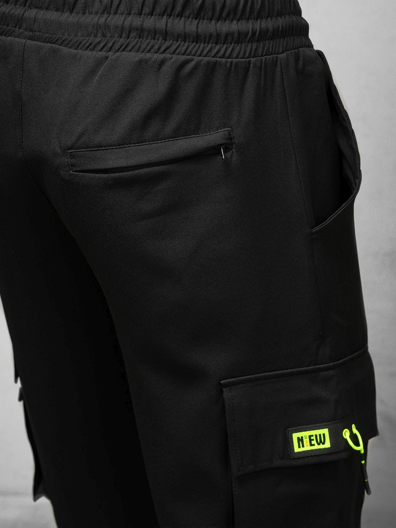 Spodnie męskie chino jogger czarne OZONEE O/CP150