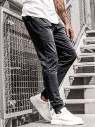 Штани чоловічі джоггери Чорнi OZONEE JS/KK1022