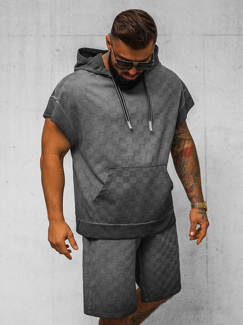 Чоловічий спортивний комплект чорний OZONEE O/3C113/9