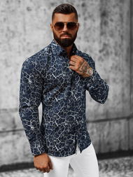 Koszula męska granatowa OZONEE O/V04