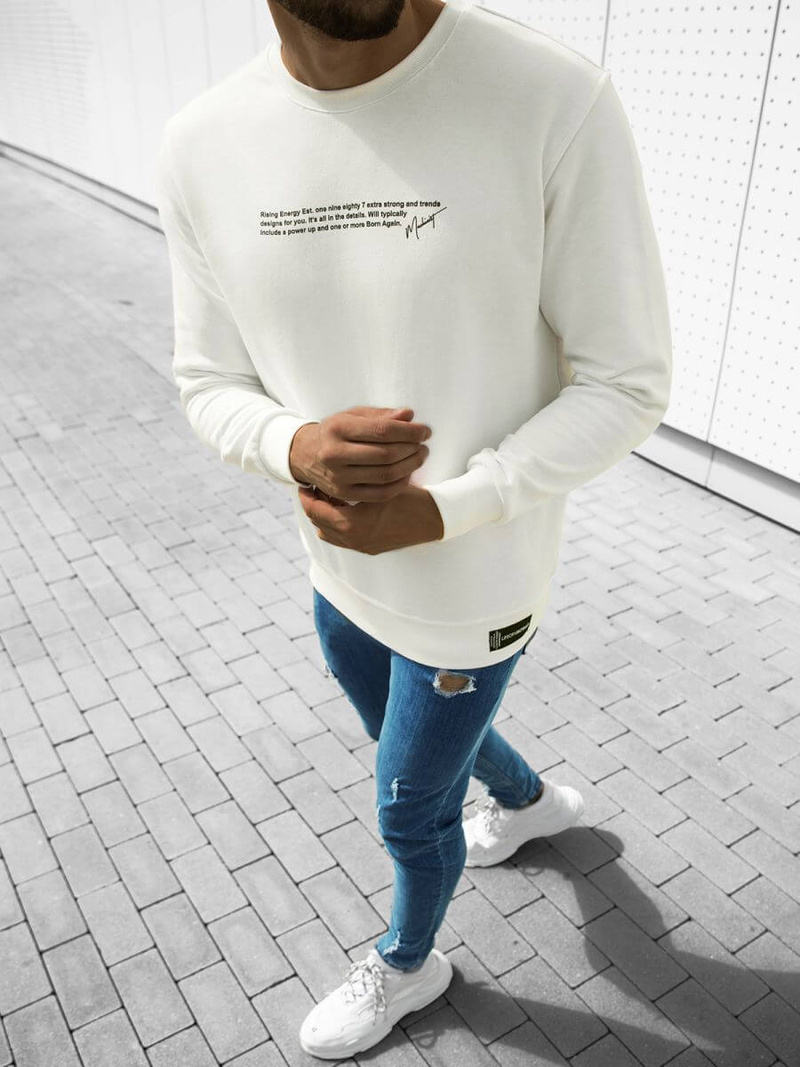 Bluza męska ecru OZONEE MACH/M3283