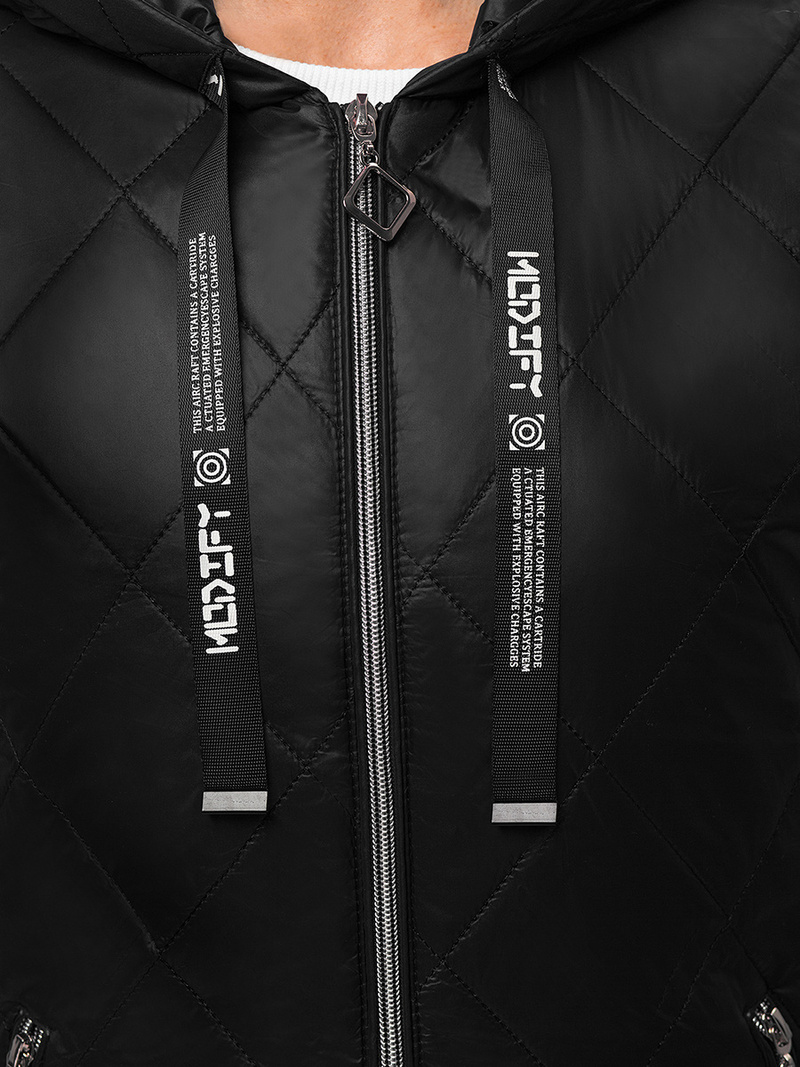 Жіночий довгий жилет Чорна OZONEE N/7006/1