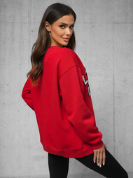 Bluza oversize czerwona OZONEE O/SWE23055