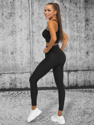 Komplet sportowy dwuczęściowy damski czarny OZONEE O/22753