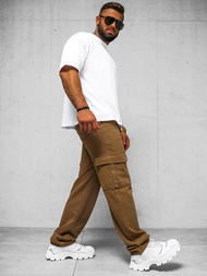 Чоловічі штани Коричневi OZONEE DO/4001