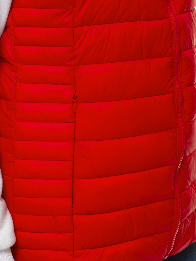 Kamizelka damska pikowana czerwona/2 OZONEE JS/M23038/277