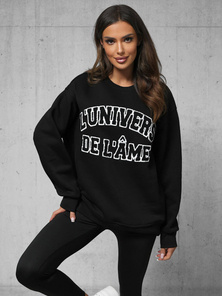 Bluza oversize czarna OZONEE O/SWE23055