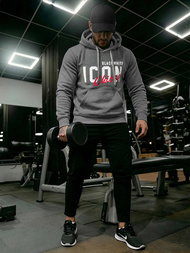 Bluza z kapturem męska grafitowa OZONEE JS/8B1736/5