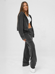 Komplet dresowy damski dwuczęściowy czarny OZONEE JS/M60051AB