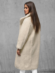 Жіноче пальто екрю OZONEE O/Z01