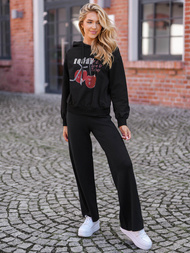 Bluza z kapturem czarna OZONEE JS/8B856/3