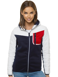 Куртка жіноча Бiло-Темно синiй OZONEE JS/KSW4006