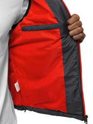 Kamizelka męska pikowana z kapturem grafitowa OZONEE N/6102