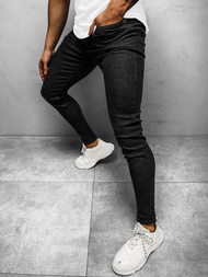 Spodnie jeansowe męskie czarne OZONEE DP/591Z