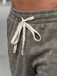 Чоловічий короткий спортивний костюм tемно-ciрий OZONEE O/QQ1621AB