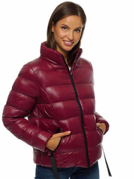 Kurtka pikowana damska bordowa OZONEE JS/M23061/7