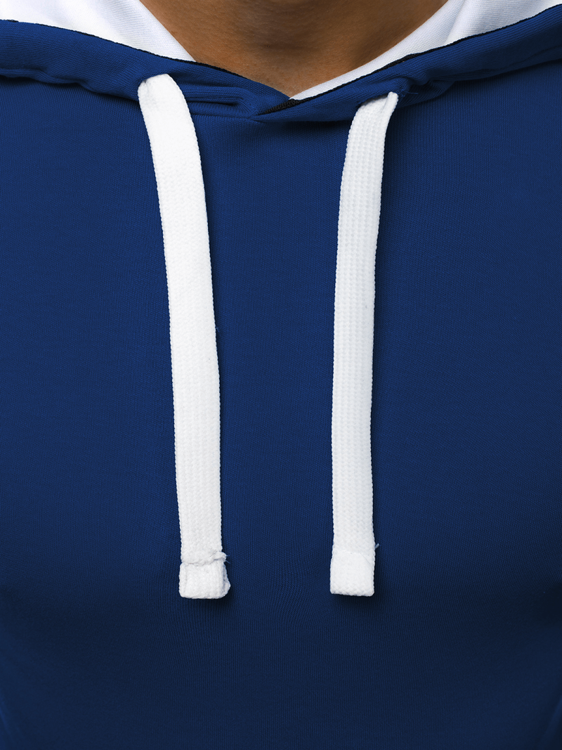 T-Shirt z kapturem męski indygo OZONEE O/1273Z