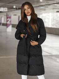 Płaszcz zimowy damski czarny OZONEE JS/M737/392Z