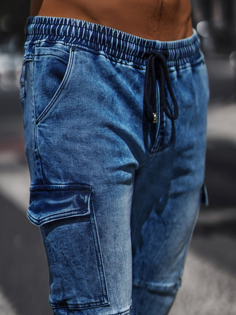 Чоловічі джинси джоггери Синi OZONEE NB/MP0058B