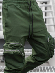 Spodnie męskie chino joggery khaki OZONEE C/2046